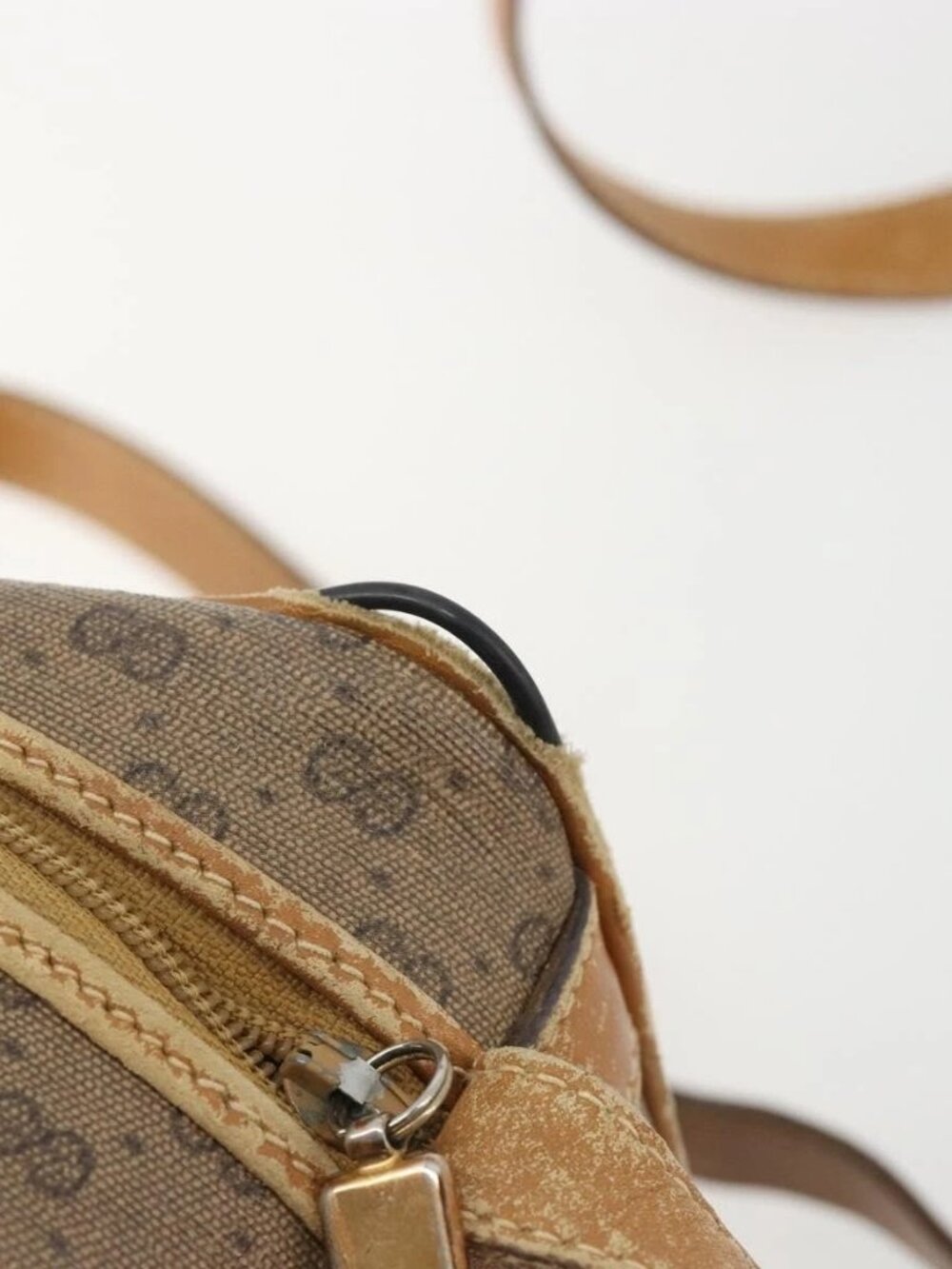 GUCCI Micro GG Supreme Web Sherry Line Bag PVC Beige 007 904 0008 Auth 185200 - Picture 10 of 15